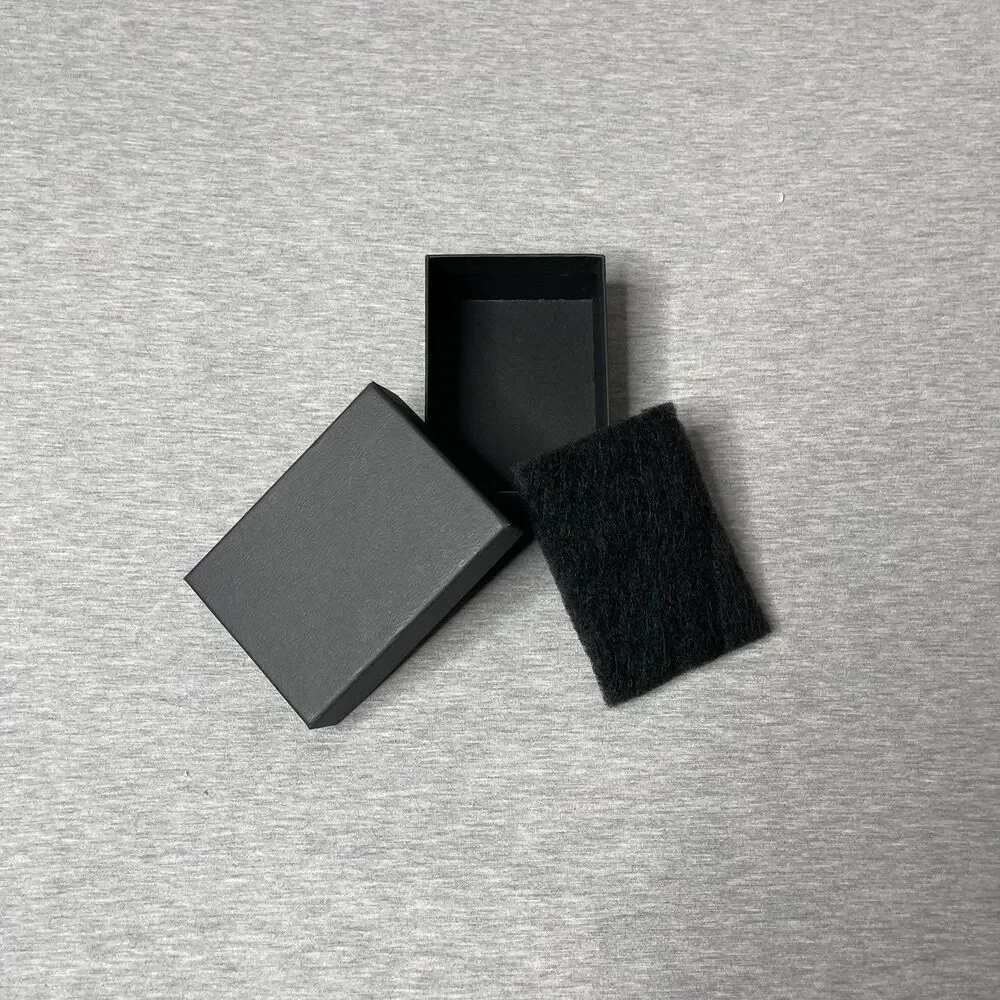 Macy’s Solid Black 4” x 3” Jewelry Necklace & Bracelet Gift Box